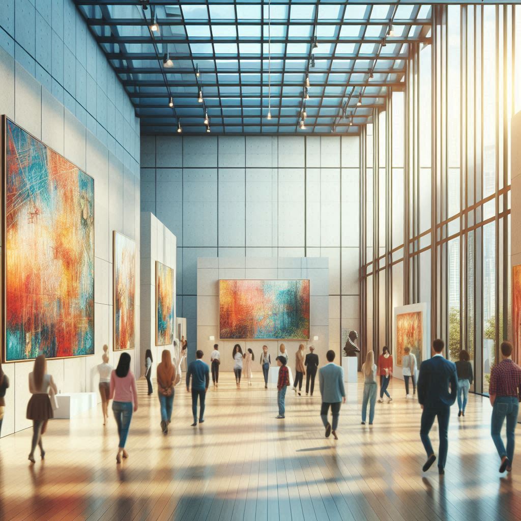 Inside a Modern Art Gallery
